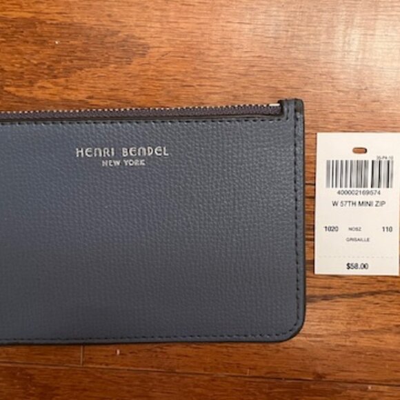 Henri Bendel Mini Leather Zip Coin Wallet - Picture 9 of 11